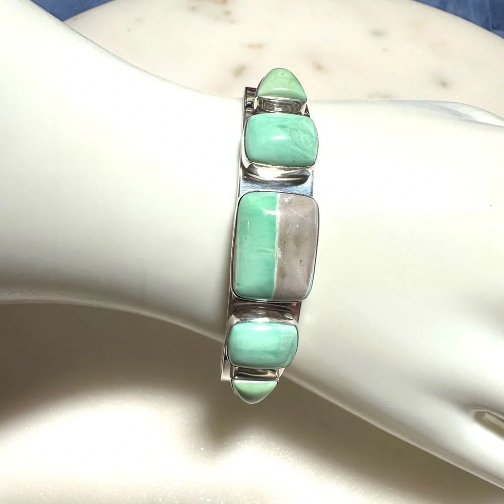 Jay King Green Variscite | Solid Sterling Silver Cuff Bracelet
